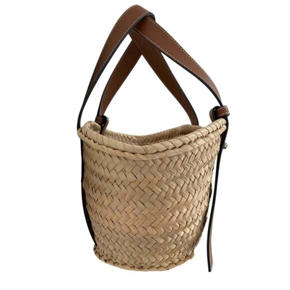 LOEWE Anagram Leather Patch Handbag/Basket Bag, Small, 327.02.S93, Brown, Wom... - Picture 6 of 14